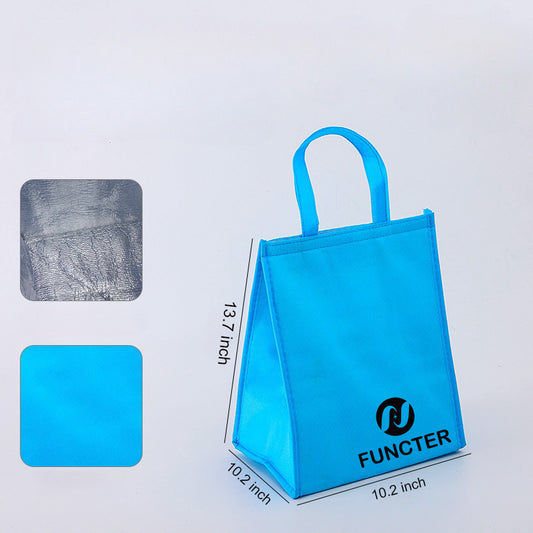 Aluminum Foil Insulated Cooler Bag Blue 6"