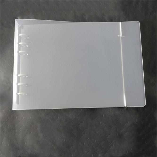 A4 Clear Hard Cover Round Ring Binders 6-Ring Binder Document Folder W/ Elastic Band