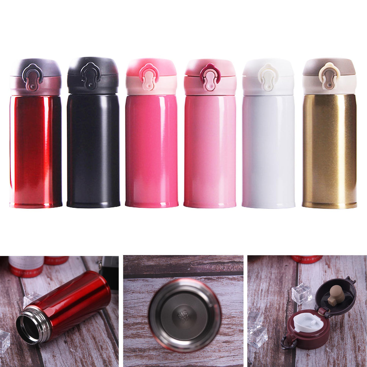 12 Oz. Multicolor Thermal Water Bottle