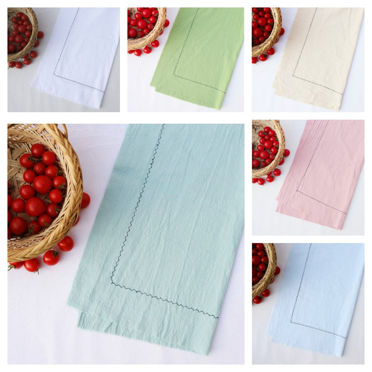 Soft Cotton Plain Table Dinner Napkins 17.7 x 17.7"