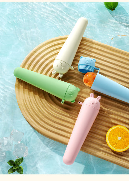 Rabbit Shaped Ice Cream Maker Reusable Silicone Ice Pop Molds for Homemade Treats