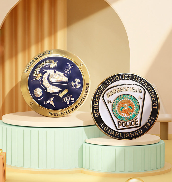 1.8" Fully Customized Metal Challenge Coin Round Commemorative Coins