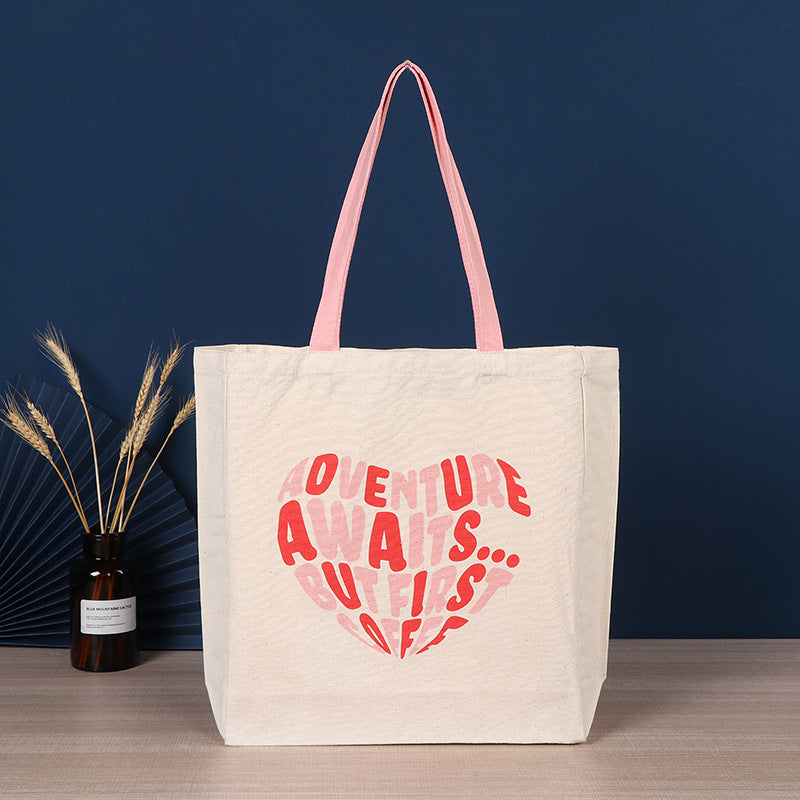 Custom Canvas Cotton Tote Bags, Reusable Shopping Bags 16.5x16.5''