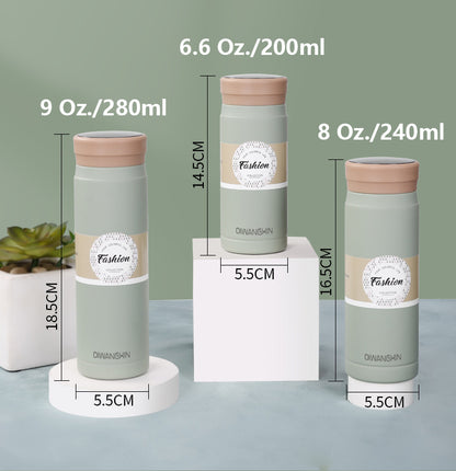 9 Oz./280ml Smart LED Water Bottle Vacuum Insulated Bottle Thermal Cup W/Digital Temperature Display