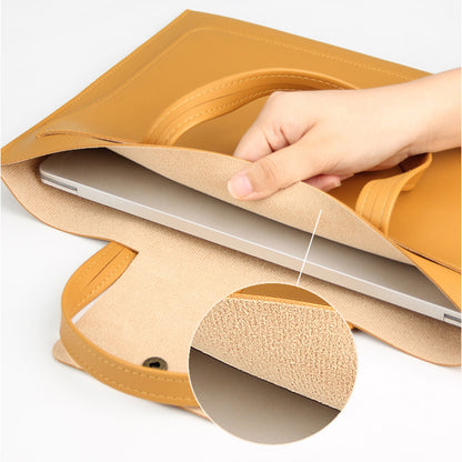 PU Leather 15.6" Laptop Bag Laptop Sleeve With Carrying Handle For Men And Women