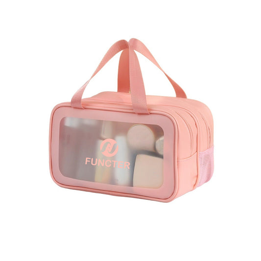Waterproof Cosmetic Case Washing Bag for Travel - Double Layer Dry/Wet Shower Organizer