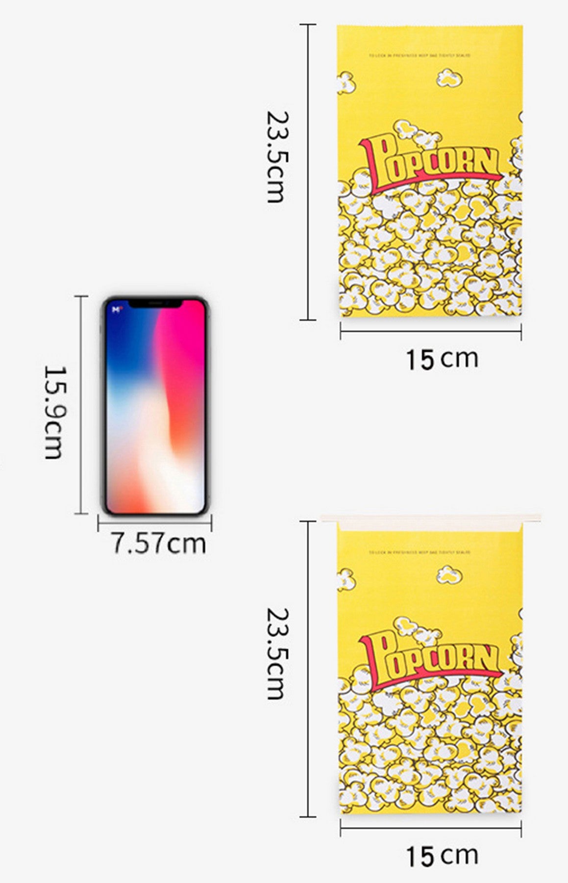 8 OZ Paper Popcorn Bags