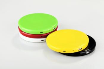1,800 mAh Mini Circular Solar Power Bank