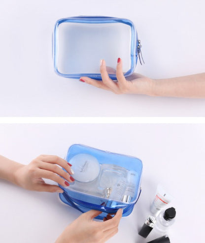 Portable Clear Makeup Pouch 4.33''L 1.77''W 4.13''H (Small)