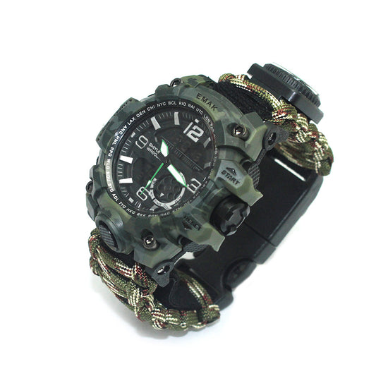 8" 1 Multi Function Compass Outdoor Paracord Bracelet