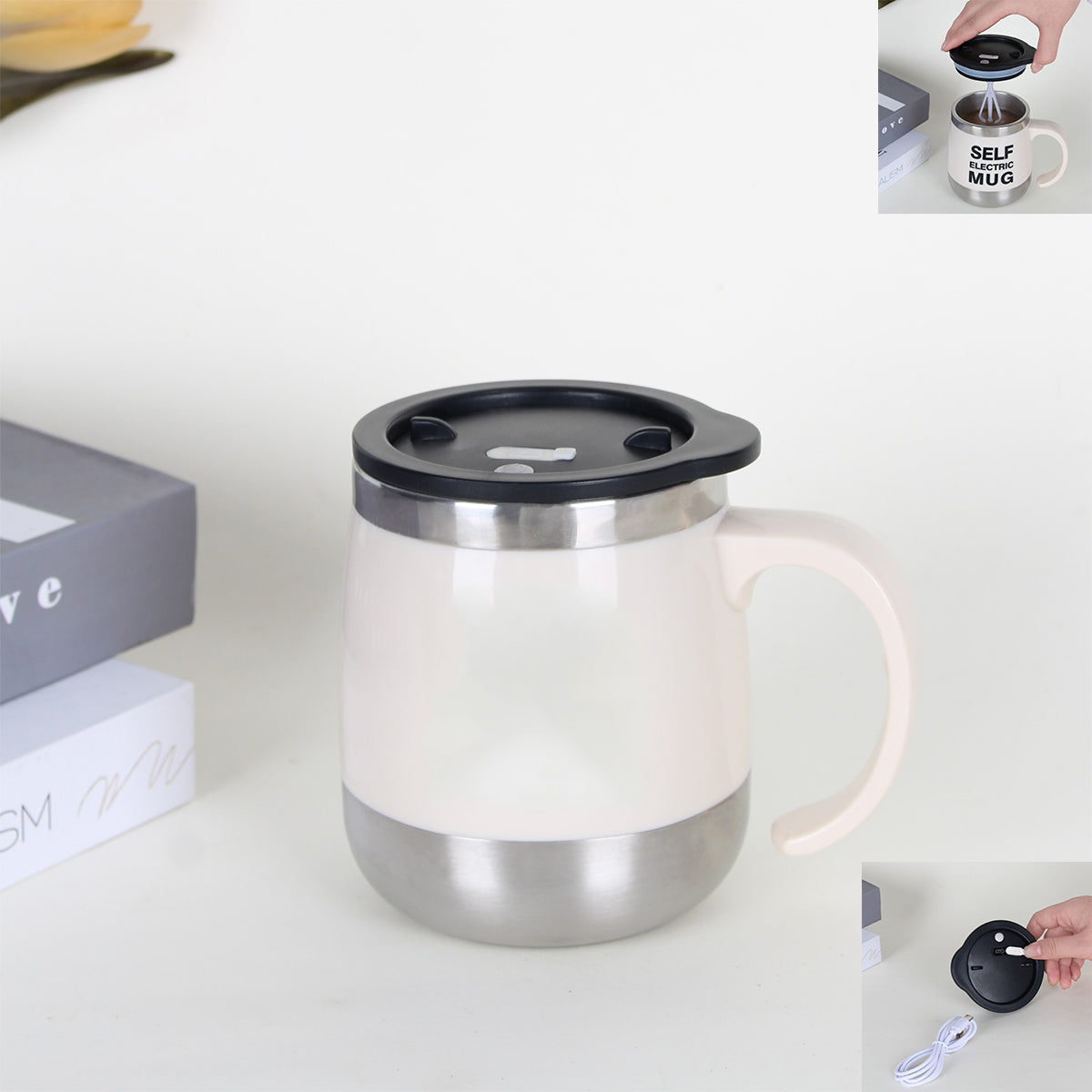400 ml Rechargeable Magnetic Stirring Coffee Cup Coffee Mug