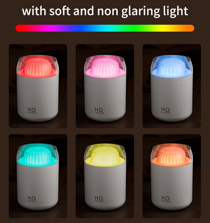 500ml Cool Ball Cactus Mini Humidifiers with Night Light