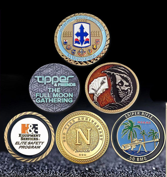 1.8" Fully Customized Metal Challenge Coin Round Commemorative Coins