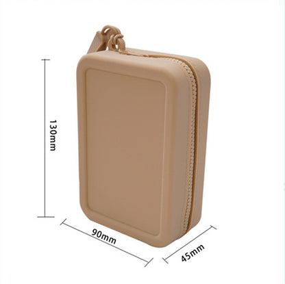 Portable Water Resistant Silicone Zipper Makeup Bag Multi Purpose Organizer Bag