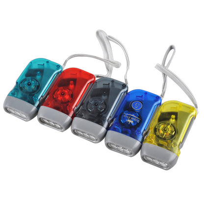 Hand Cranking Portable LED Flashlight For Outdoor Camping