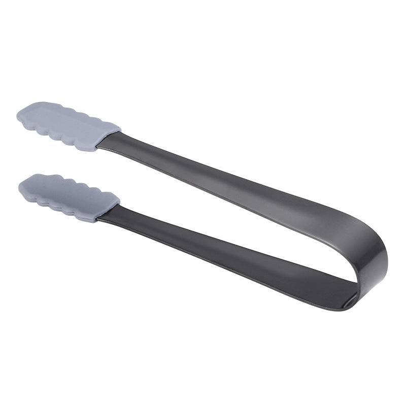 5.1" 304 Stainless Steel Ice Tongs w/Silicone (Gold & Rose Gold & Rainbow & Black)