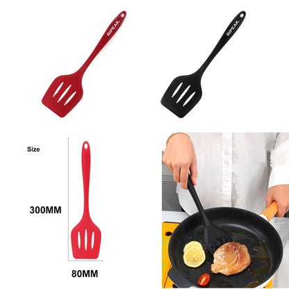 Silicone Slotted Turner-Heat Resistant Silicone Tools for Cooking Baking Mixing Non-Stick Cookware