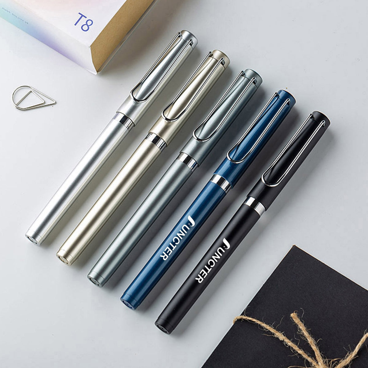 Matte Frosted Barrel Gel Pen with Cap