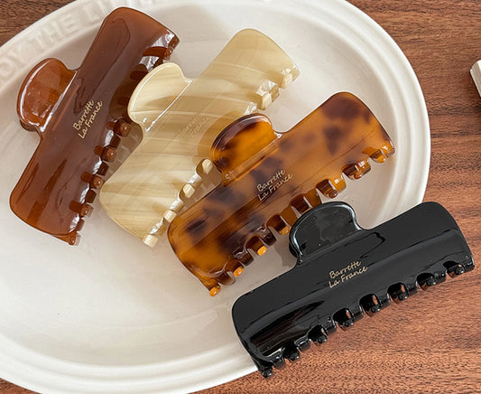 Large Size Rectangle Acetate Hair Claw Clips