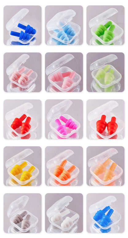 Silicone Earplugs for Noise Reduction Sound Blocking & Sleep Aid