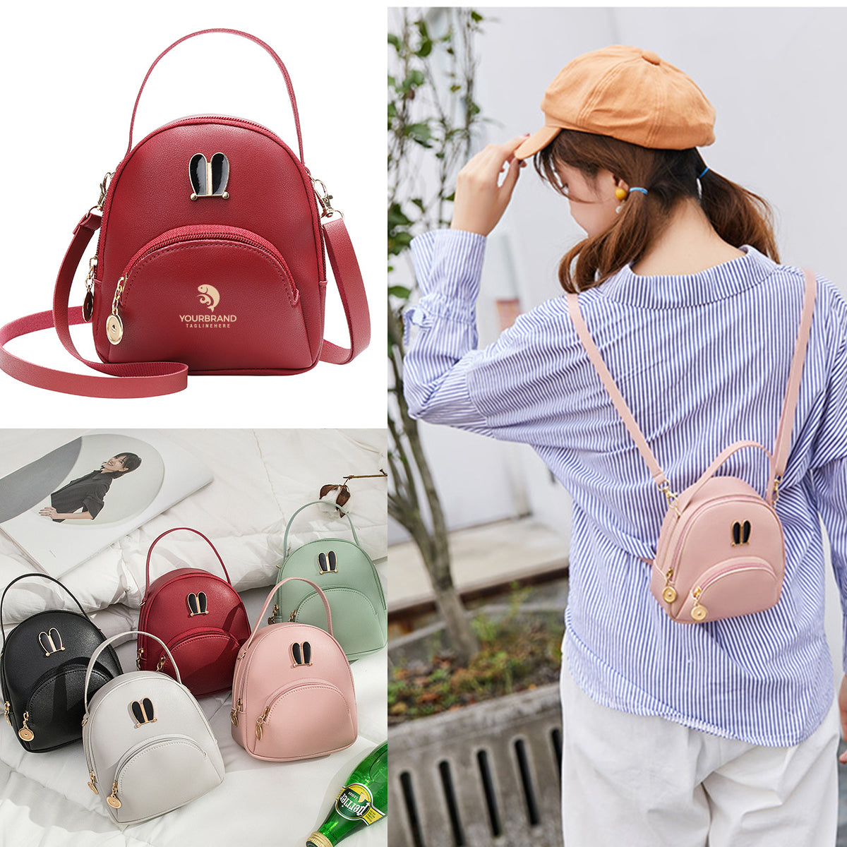 Adorable Mini Lady PU Leather Backpack