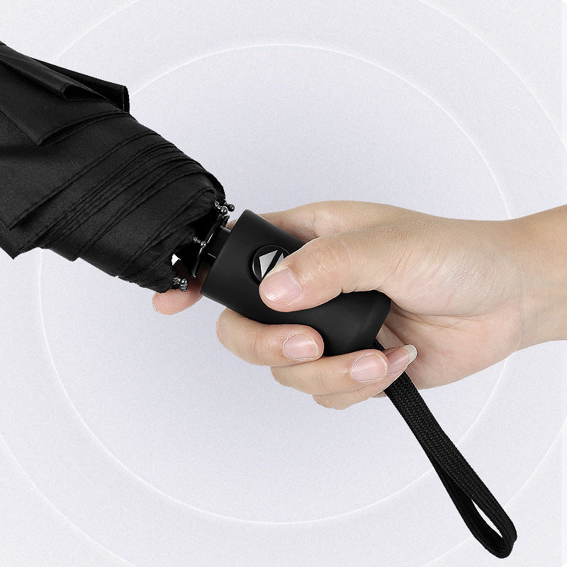 Automatic 8-Rib Black Coated Umbrella