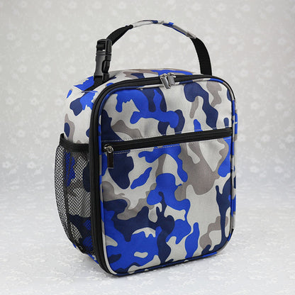 Large Capacity Oxford Lunch Tote With One Side Mesh Pocket