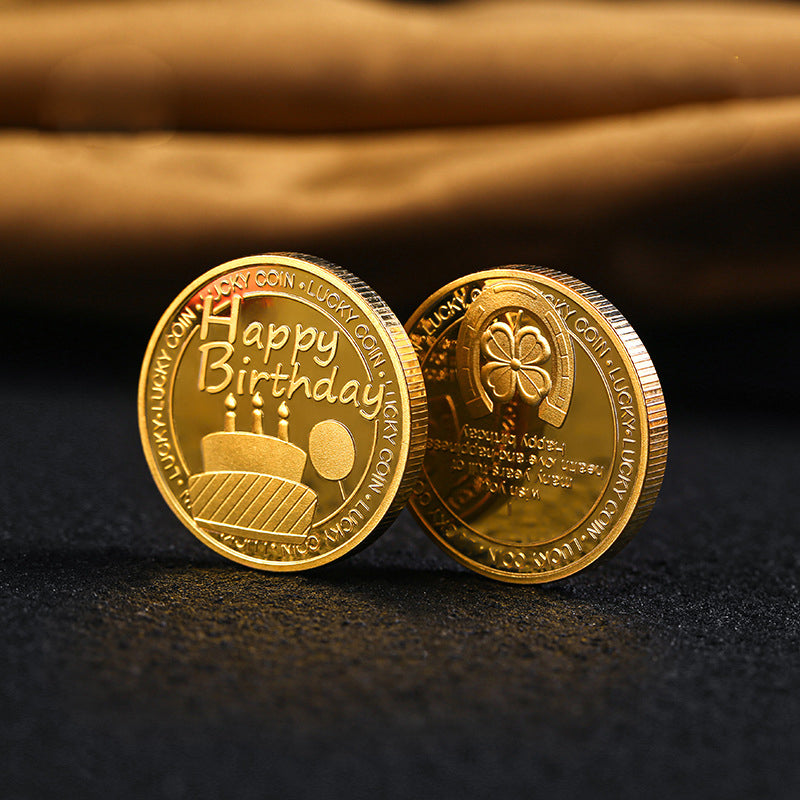 1.8" Round Commemorative Coins Challenge Coin Birthday Gift Coin-Hydraulic Process