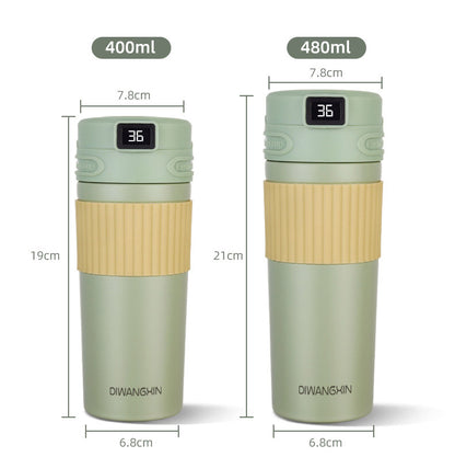 16Oz/480ml Smart LED Water Bottle Vacuum Insulated Bottle Thermal Cup W/ Digital Temperature Display