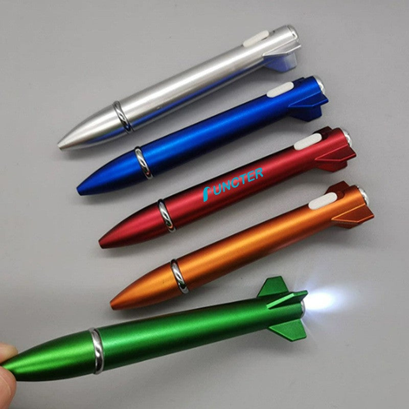 LED Light-Up Rocket Shaped Ballpoint Pen