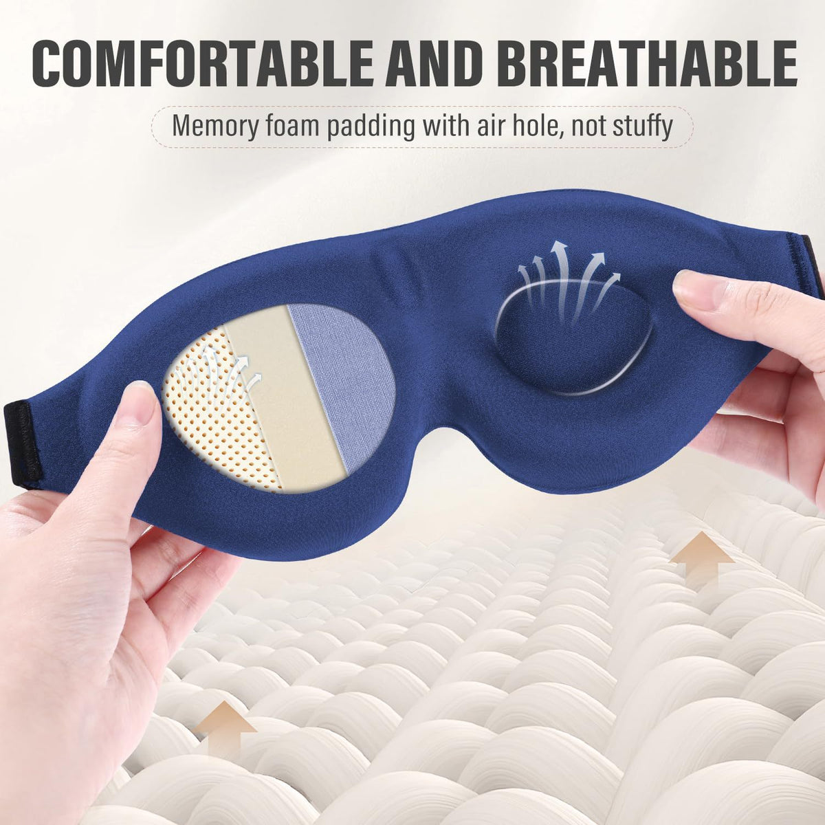 3D Weighted Eye Mask Blocking Lights Sleeping Mask