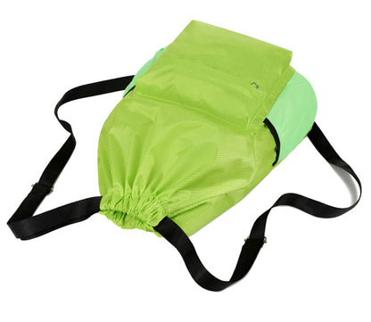 19 x 13.8" Drawstring Backpack, Waterproof Sports Gym Bag with Side Pocket