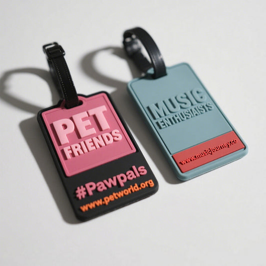 Custom Rectangular PVC Luggage Tag 3D Embossed Baggage Tag