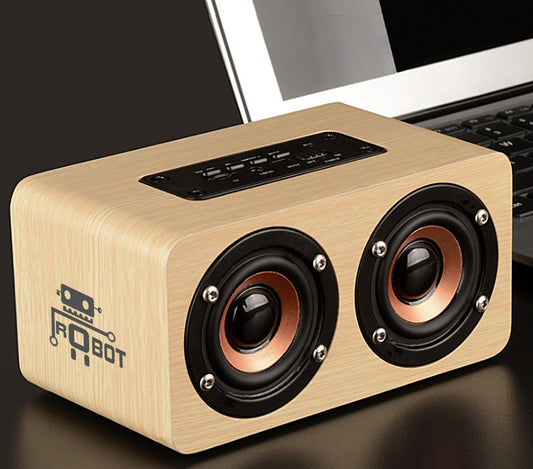 Classic Wooden Wireless Speaker Support TF Card