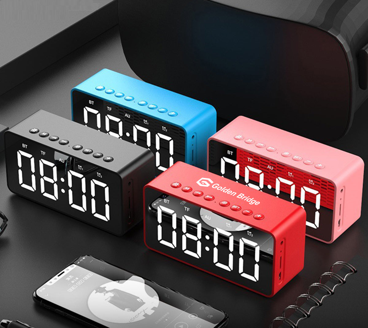 Mirror Wireless Speaker & Alarm Clock