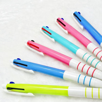 4-Color Retractable Ballpoint Pen Smooth Writing Pen