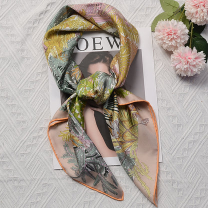 Custom 34.6" x 34.6" 100% Mulberry Silk Neck Scarf Silk w/ Hand-Rolled Edges