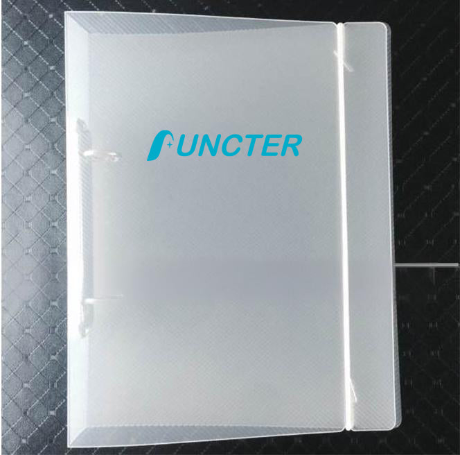 A5 Clear Hard Cover Round Ring Binders 2-Ring Binder Document Folder W/ Elastic Band