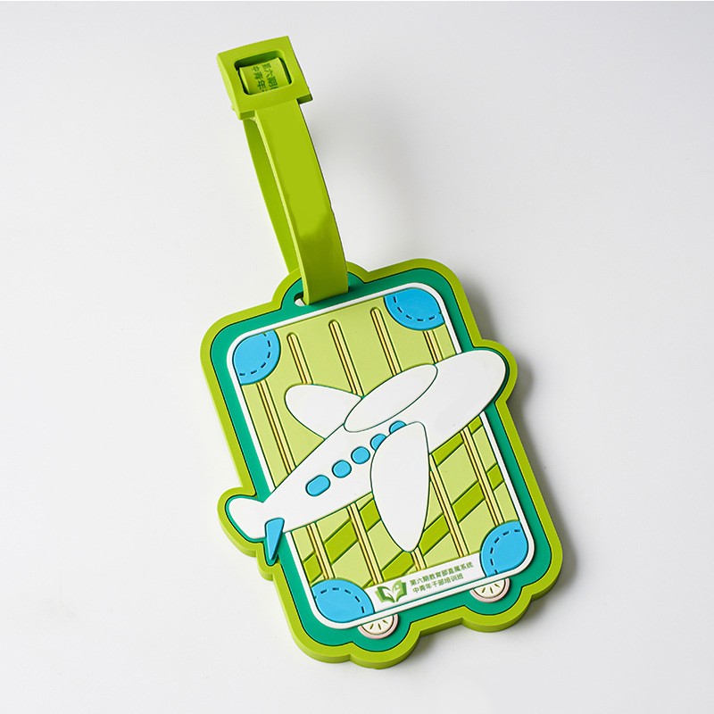 Fully Customizable 3D Raised Soft PVC Luggage Tag For Suitcase Travel Baggage Identification