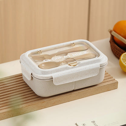 Wheat Straw Lunch Box Set W/ Cutlery