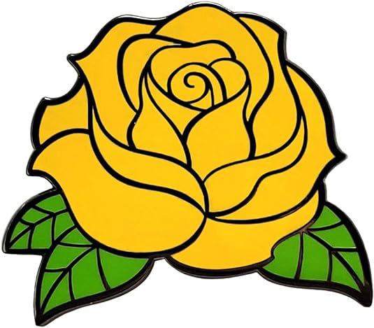 Custom Yellow Rose Shaped Cute Enamel Lapel Pins Brooch Pin Badge W/Butterfly Clutch Tie Tack