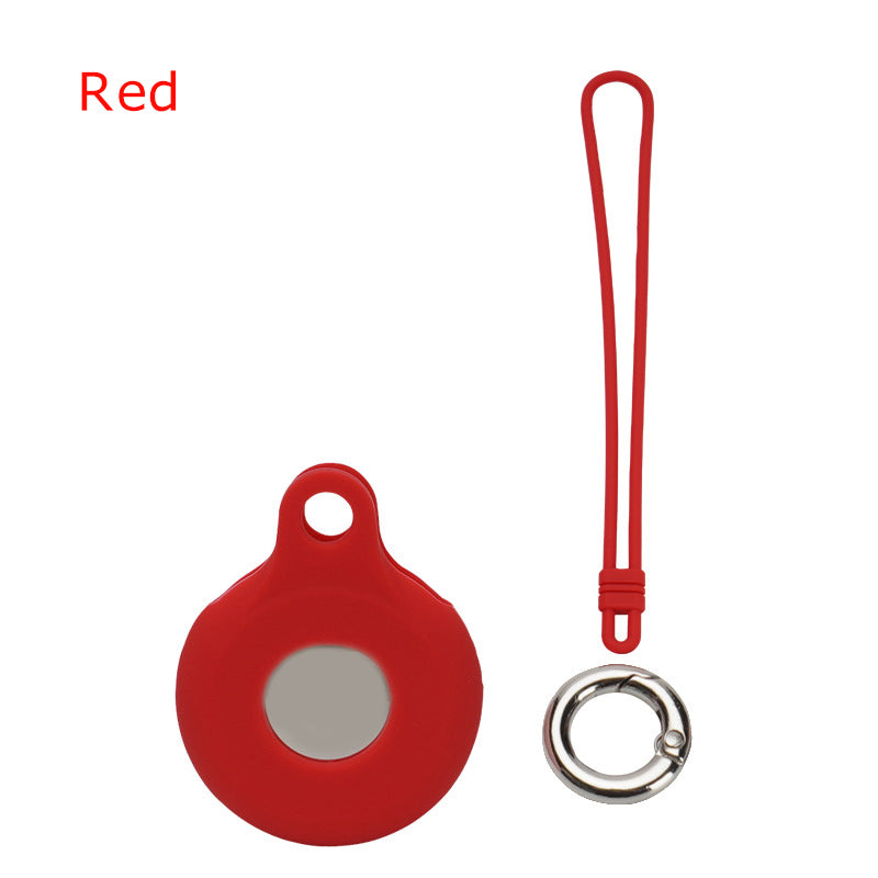 Circular Silicone KeyTag Tracker Case Access Card Sleeve Anti-Lost Protector Holder W/Silicone Strap