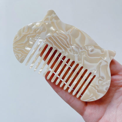 Mini Cat Shape Acetate Anti-Static Travel Comb Travel Comb
