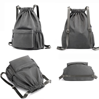 Waterproof Oxford Drawstring Backpack Sports Gym Bag-Size L