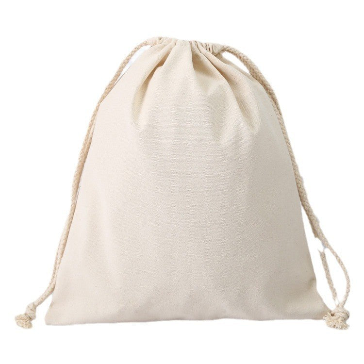 Custom 11.8" X 11.8" 8 Oz Cotton Canvas Cloth Drawstring Bags Jewelry Wedding Candy Gift Bags
