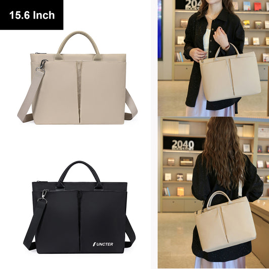15.6" Laptop Bag Tote Bag Business Work Bag For Women With Carrying Handle And Shoulder Strap