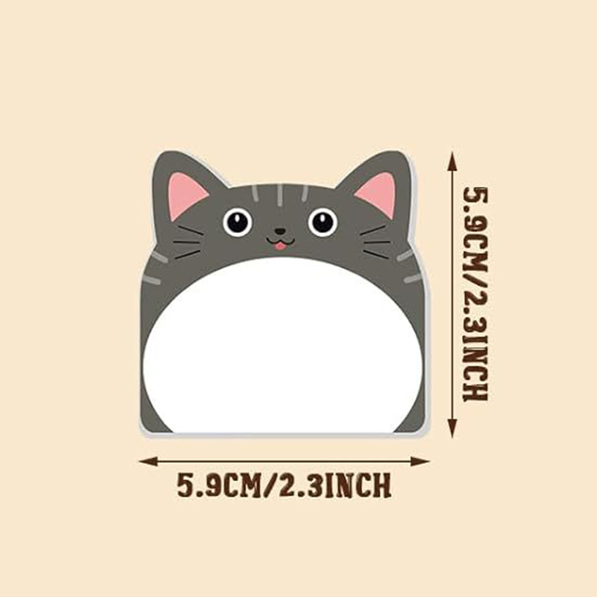 Custom 30 Sheets Adhesive Cute Cat Post Notes Sticky Notes