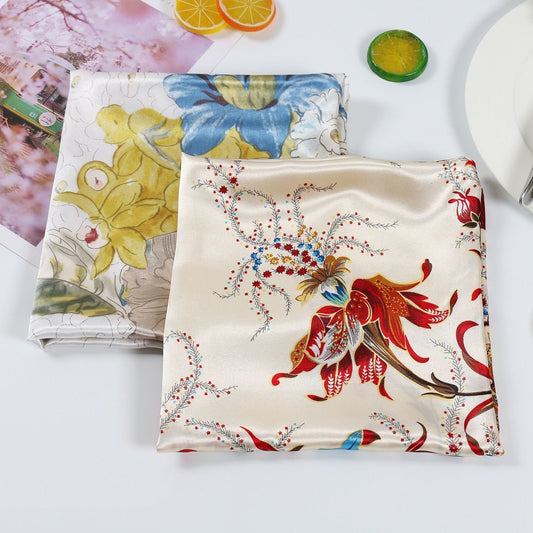 Matte Satin Fabric Bandanna (22''x22'')