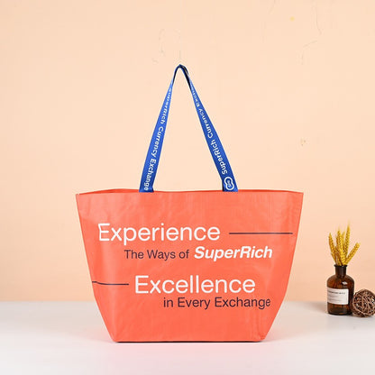 Custom Printed Laminated Heathered Shopping Tote Bag