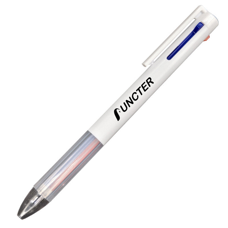 Simple Three-Color Push Ballpoint Pen
